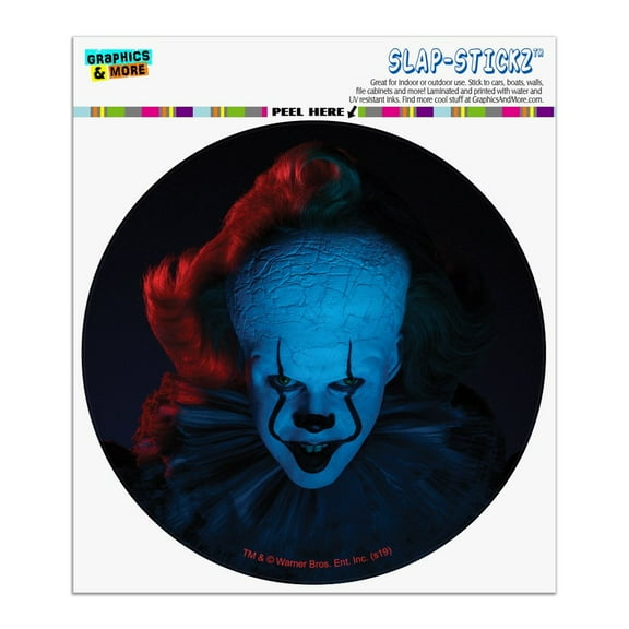 IT: Chapter 2 Blue Pennywise Automotive Car Window Locker Circle Bumper Sticker