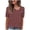 Wine, variant on DeHolifer Women Summer T-Shirts Casual Printed Slanted Collar Short Sleeve Tee Tops Light Blue S