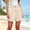 *Beige, variant on Women's High Waist Pleated Dress Shorts with Pockets,Casual Summer Shorts Beige,Women's Plus L