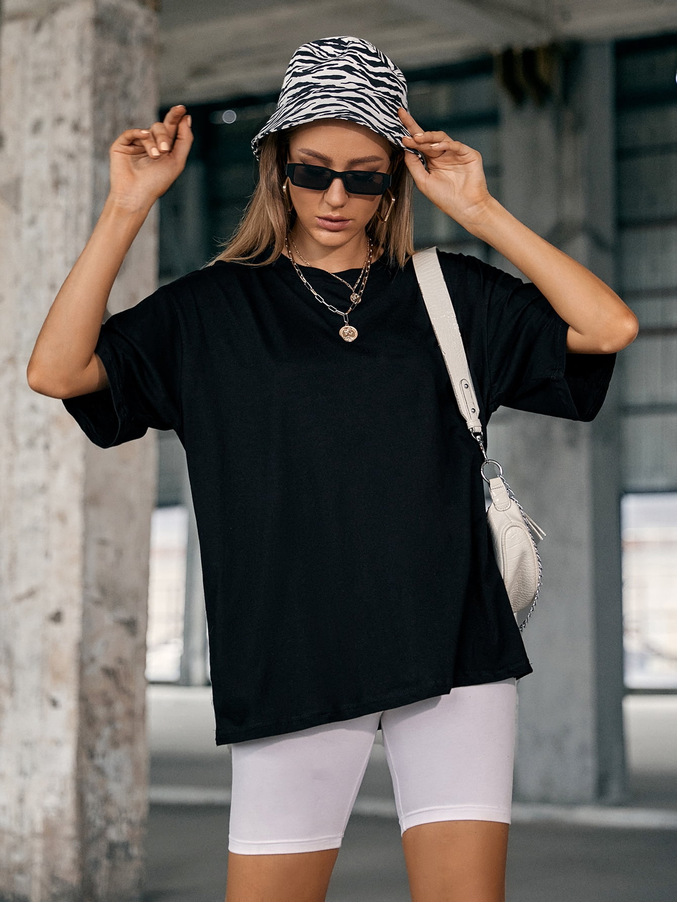 2022 Summer Basics Black Women's Solid 