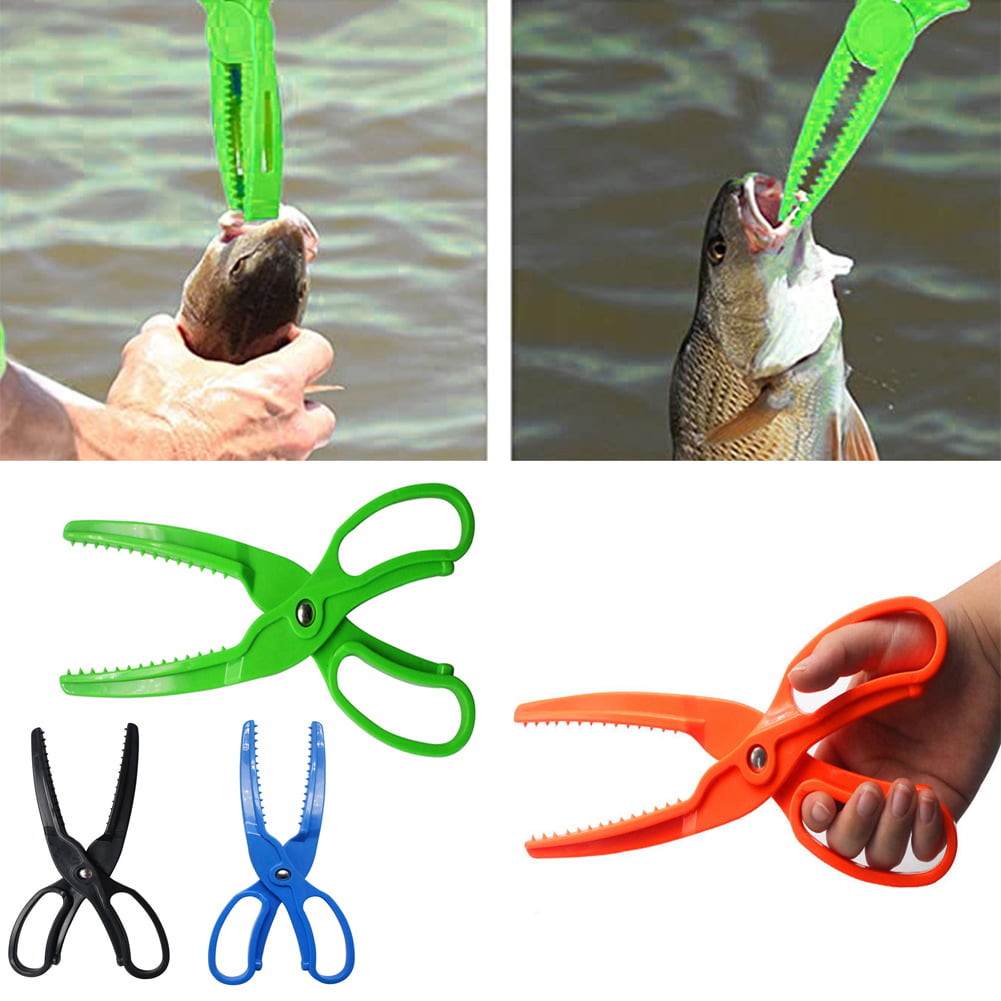 FISH CLAMP POND FISHING PLASTIC PLIERS GRAB  TACKLE GRIPPER WITH LOCK