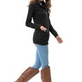 thumbnail image 2 of Sudaderas de mujer, jersey de manga larga, blusa suelta, prendas de vestir, tops Romacci Negro XXL, 2 of 7