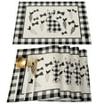 thumbnail image 1 of Easter Bunny Egg Pattern Linen Print Kitchen Dining Room Insulated Decorative Placemat（10）, 1 of 7