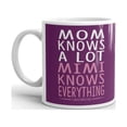 thumbnail image 2 of Mom Knows Lot Mimi Knows Everything Coffee Tea Ceramic Mug Office Work Cup Gift 15 oz, 2 of 3