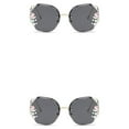 thumbnail image 4 of Gafas de sol Retro sin marco Qarigey para mujer Color Negro 2Conjunto, 4 of 6