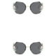 thumbnail image 4 of Gafas de sol Retro sin marco Qarigey para mujer Color Negro 2Conjunto, 4 of 6