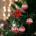 thumbnail image 5 of 9-Pack Large 3.15-Inch Christmas Foam Ball Ornaments, Elegant White Pink & Red Hanging Decor for Tree, Wreath & Wedding,Red, 5 of 7