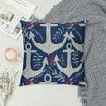 thumbnail image 2 of Nawypu  Anchor Decorative Pillow Cover for Couch Nautical Decor Square Cushion Case Sofa Home Decorations Dark Blue, 2 of 5