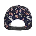 thumbnail image 6 of Daiia Retro Rabbit Flower print Baseball Cap Men Women Golf Dad Hat Adjustable Original Classic Low Profile Hat Unconstructed Plain Cap, 6 of 9