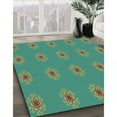 thumbnail image 3 of Ahgly Company Machine Washable Indoor Rectangle Transitional Emerald Green Area Rugs, 2' x 4', 3 of 7