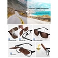 thumbnail image 5 of TINHAO 2 Pairs Clip On Sunglasses Flip Up Day&Night Driving Glasses UV400 Anti Glare Over Prescription Glasses, 5 of 7