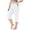 White, variant on OSOLU Women Casual Pants Solid Color Sports Sweatpants Multicolor Pants High Waist Stretch Calf Length Trousers Daily Relaxed Fit Breathable Bottoms