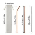 thumbnail image 2 of Stainless Steel Metal Straws Set | 304 Food-Grade Reusable Drinking Straws | 5 Assorted Colors + Straw Cleaner + Travel Pouch | Eco-Friendly for Hot Cold Beverages | Portable BPA-Free | Dishwasher, 2 of 5