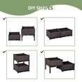 thumbnail image 2 of Outsunny Set of 2 Plastic Raised Garden Bed, Planter Box, Flower Vegetables Planting Container with Self-Watering Design and Drainage Holes for Patio Balcony, 2 of 9