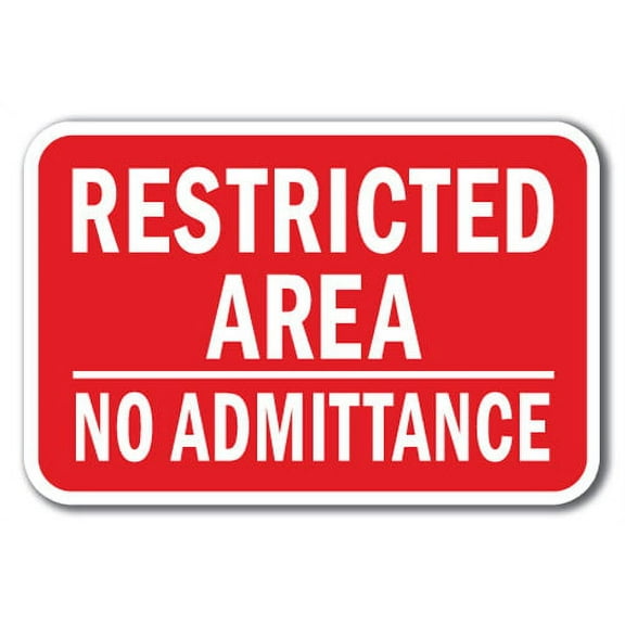 Restricted Area No Admittance Authorized Personnel Only Sign 12" x 18" Heavy Gauge Aluminum Signs