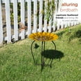 thumbnail image 6 of Alpine Corporation 15" x 19" Metal Sunflower Birdbath, Yellow, 6 of 11