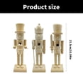 thumbnail image 5 of 25.5cm Christmas Nutcrackers King Soldier Wood Unfinished Nutcrackers Figurine Painting Craft Unpainted Puppet Ornament, 5 of 16