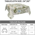 thumbnail image 4 of Spring Tablecloth Square 54x54 Inch,Sage Green Wild Flowers Table Cloth,Stain Resistance Polyester Seasonal Summer Floral Table Covers for Kitchen Dining,Small Tablecloth for Parties Picnic, 4 of 6