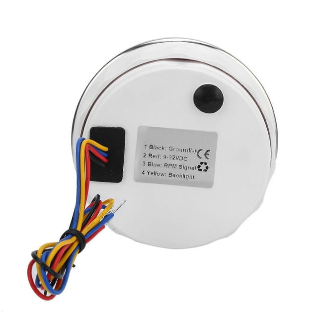 Pointer Tachometer Waterproof Marine Accessory Universal for Automobiles Boats Yacht RV 9‑32V DC