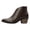 Brown, variant on Rokment Dress Ankle Boots for Women Ladies Vintage V-Cutout Leather Pointed Toe Chunky Stacked Mid Heels Short Booties Business Office Fall Winter