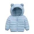 thumbnail image 4 of WIBACKER Toddler Kid Baby Boy Girl Cute Hooded Puffer Jacket Pants Winter Lightweight Down Outwear, 4 of 6