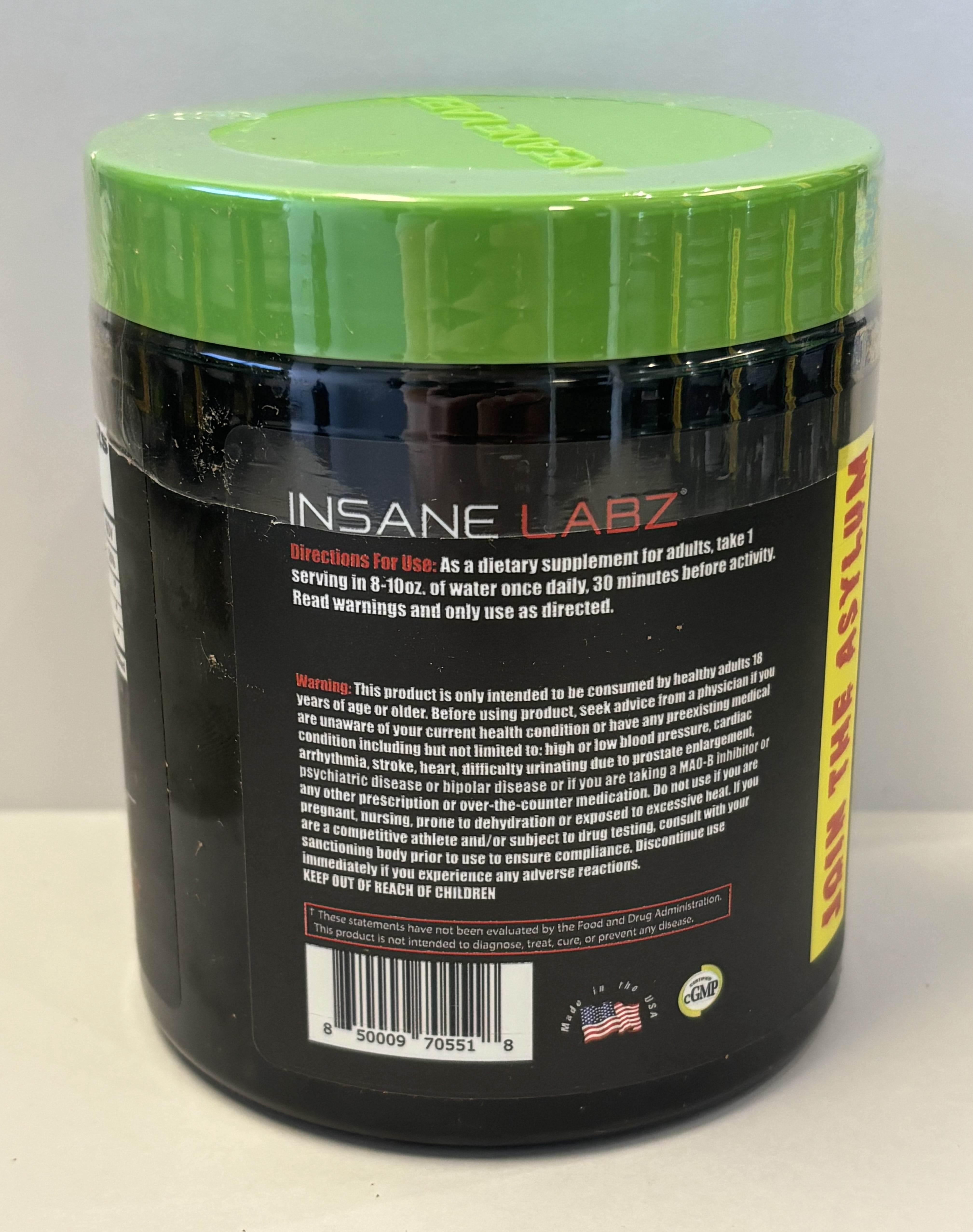 Insane Labz Psycho Sam Pre Workout Watermelon 30 Servings 8.2 oz