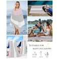 thumbnail image 5 of Pink Striped Beach Towels Oversized Super Absorbent, Multicolor Grey White Horizontal Stripes Lightweight Bath Towel Quick Dry Sets For Bathroom/Pool/Rv Camping/Beach Play/Gym Room/Picnic 35"x70", 5 of 8