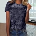 thumbnail image 4 of Womens Clothes Shorts Kelon Womens Blouses Short Sleeve Shirts Cowl Neck Velvet Outfits Trendy Clothes 2026 Casual Summer Tshirt, M, 4 of 8