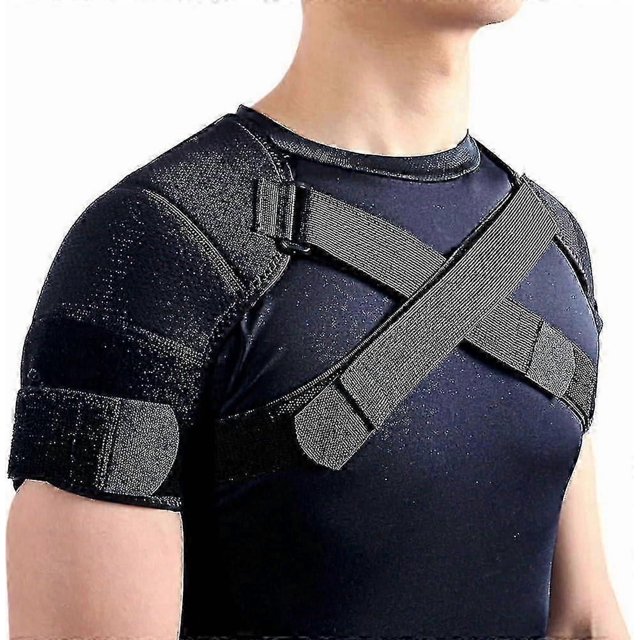 Double Shoulder Brace For Women Men, Shoulder Pain Relief Double Shoulder Support, Adjustable Shoulder Brace For Rotator Cuff Ac Pain Relief