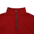 thumbnail image 5 of GuangCheng Mens Half Zip Pullover Sweatshirts,Patriotic,USA Flag Patch,Casual Soft Warm Tops,Red,Size XL, 5 of 8