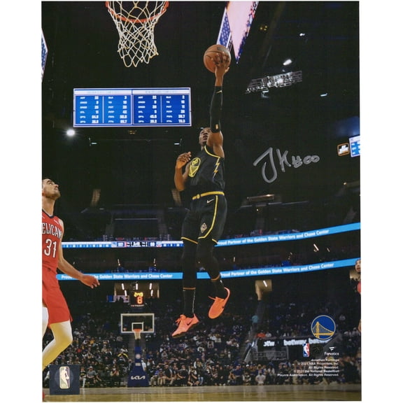 Jonathan Kuminga Golden State Warriors Autographed 8" x 10" Layup vs. New Orleans Pelicans Photograph - Fanatics Authentic Certified