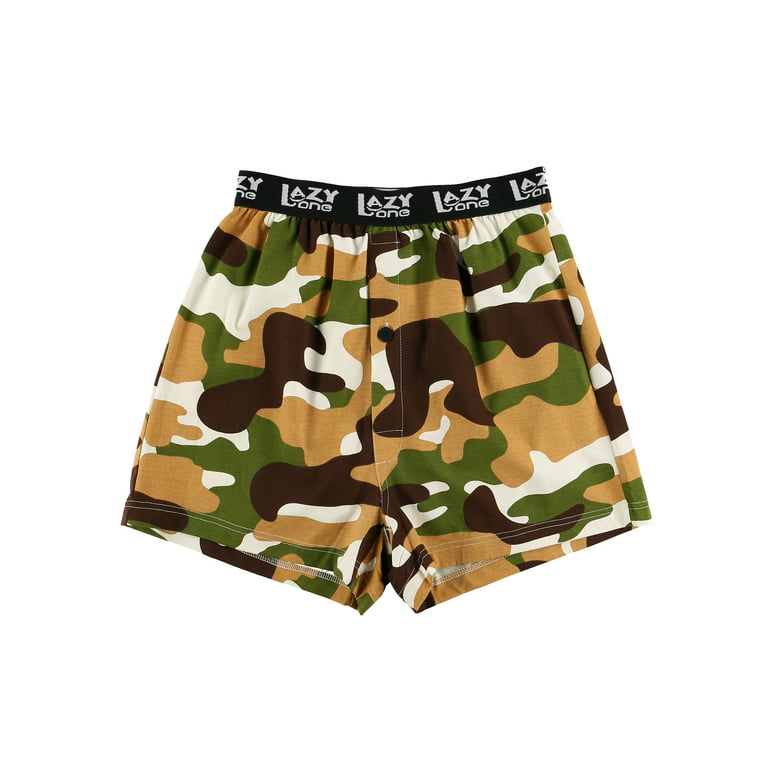 LazyOne Funny Animal Boxers, Camo Buck Naked, Humorous Underwear, Gag Gifts  for Men (Medium) 