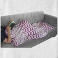 thumbnail image 6 of Pale Pink Soft Flannel Fleece Throw Blanket, Chevron Zigzag Pattern Twisted Parallel Lines in Vibrant Tones Graphic, Cozy Plush for Indoor and Outdoor Use, 50" x 60", Magenta White, by Ambesonne, 6 of 6