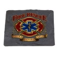 thumbnail image 1 of Firefighter Natural Stone Coaster- Fire Rescue Gold Shield (1 Piece), 1 of 1