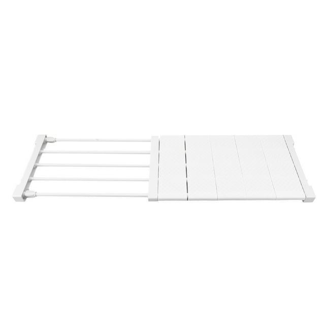 Tension Shelf Adjustable Closet Divider 24cm Width Storage Rack for Cabinet Wardrobe 50 ~ 80cm / 19.69 ~ 31.5in