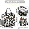 thumbnail image 5 of OBREWU Leopard Print Pattern Women's Insulated Leakproof Large Lunch Bag, Oxford Cloth, 5 of 7
