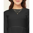 thumbnail image 5 of Moomaya Boat Neck Bodycon Solid Georgette Dress - Women's Stylish Bodycon Dress, 5 of 9