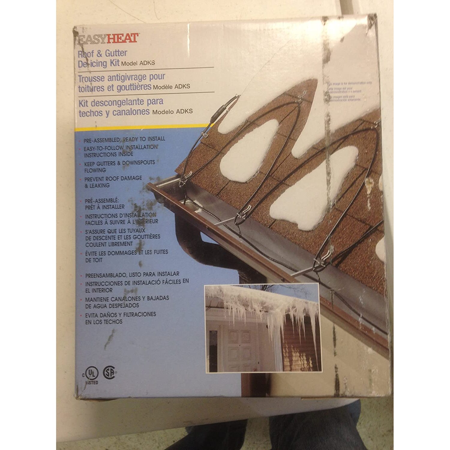 ADKS1200 240' 1200 Watts 120 V Roof/Gutter Deicer Cable, LAKeyen