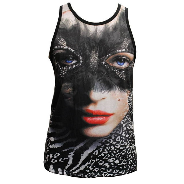 Mens Masquerade Girl Sublimation Tank Top - Small