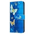 thumbnail image 2 of Leather For Apple iPhone 17e / 16e 6.1-inch Wallet Case Butterflys&Flowers, With Card Holder,Wristband,Magnetic Clasp Kickstand Folio Cover,Color-3,For iPhone 17e / 16e, 2 of 8