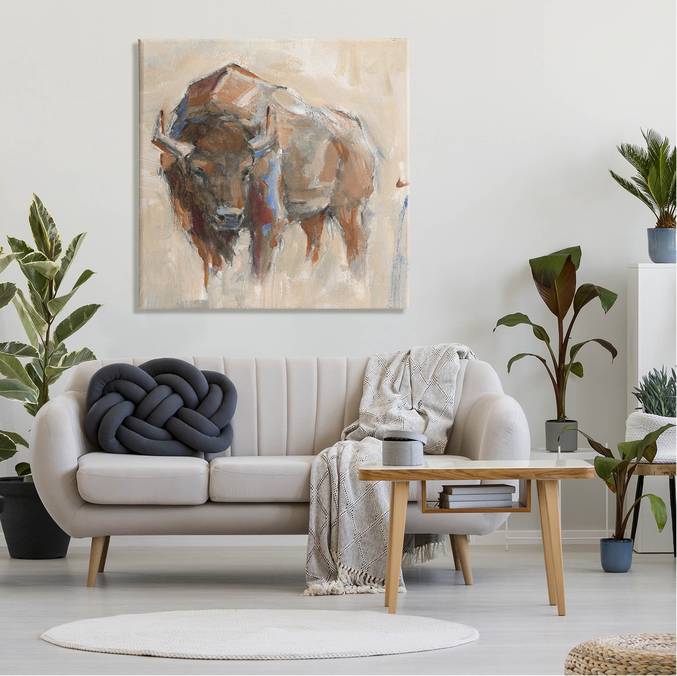 Stupell Industries Bison Portrait Country Wildlife Painting Painting Gallery Wrapped Canvas Print Wall Art, Design by Ethan Harper