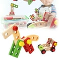 thumbnail image 3 of DIY Tool Box Toy Wood Material Engineering Maintenance Tool Toys, For Children Hand Eye Coordination Training Tool Set, 3 of 8