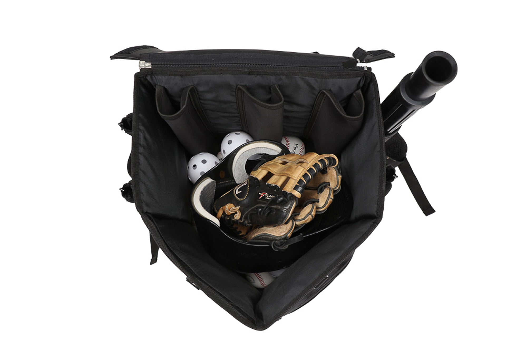 VeloTee Baseball & Softball Home Plate Bat Bag Backpack (Comes with Batting Tee)