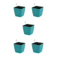 thumbnail image 1 of Cateissary Macetas duraderas para plantas de interior y exterior y verduras maceta de riego automático azul pavo real 14*13*10,5 Type2 NO2, 1 of 6