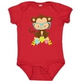 thumbnail image 3 of Inktastic Cute Monkey With Eyeglasses, Colorful Flowers Boys or Girls Baby Bodysuit, 3 of 5