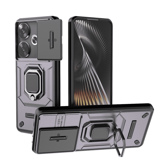 Funda de teléfono para Xiaomi Poco F6 5G Battle Bear Case + Cristal 9D