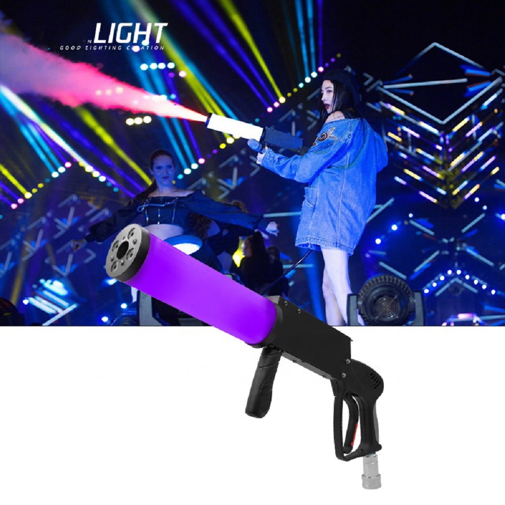 USA Stock Colorful LED CO2 Gun DJ Fog Stage Effect RGB Jet Machine