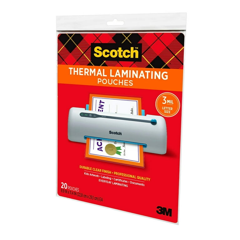 Laminating Pouches, 3 mil, 8.9 x 11.4, Clear, 20/Pack Laminating Pouches, 3 mil, 8.9 x 11.4, Clear, 20/Pack