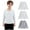 White, variant on 3 Pack Cotton Long Sleeve Tee Shirts Basic Crewneck T-Shirts for Boys/Girls/Toddlers Long-Sleeve T-Shirts