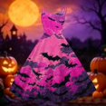thumbnail image 4 of Fgvctg Womens Halloween Wedding Guest Dress Graduation Cocktail 1950s Dresses Pumpkin Ghost Witch Graphic Crewneck Dresses Formal Halloween Sleeveless Clothing Fashion Outfits Purple Pink S, 4 of 4